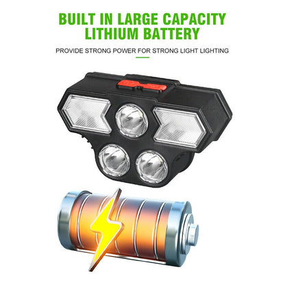 11 LED USB Rechargeable 4 Lighting Modes 800mah Headlamp
