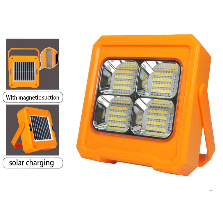 Solar Powered 124LED Work Light 3000mah Battery