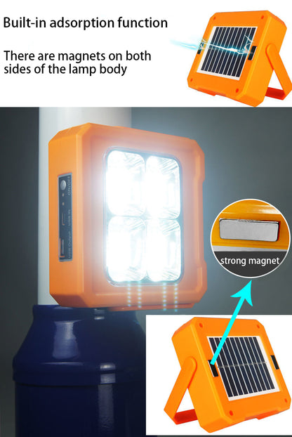 Solar Powered 124LED Work Light 3000mah Battery