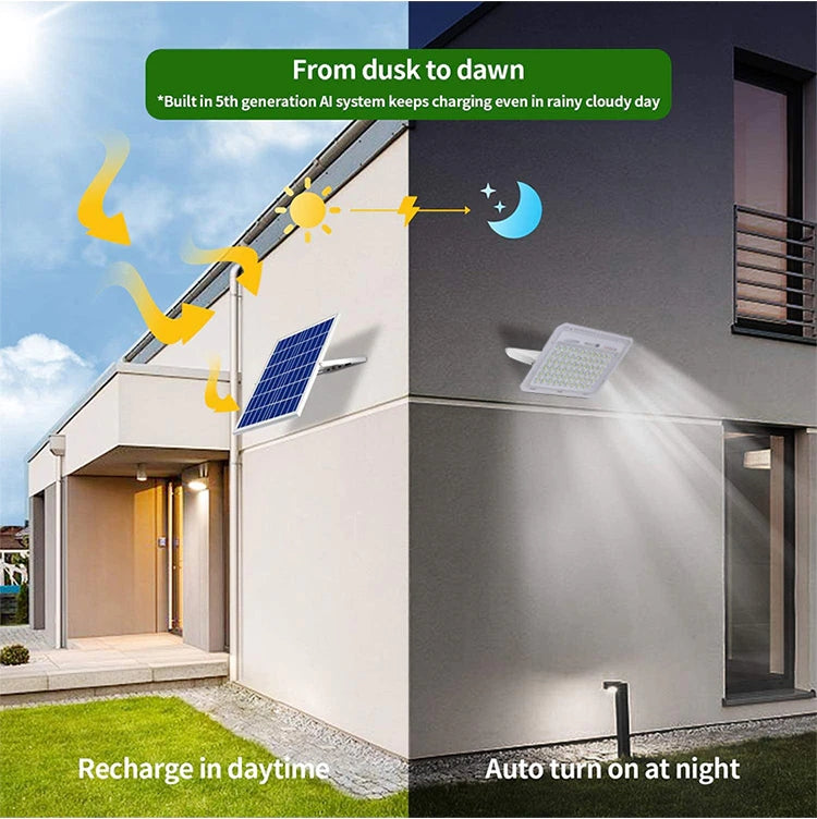 300W Solar Powered LED Floodlight With Remote Control