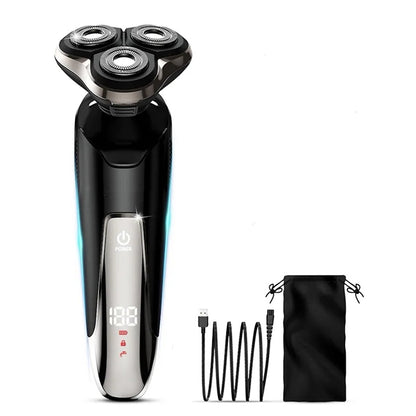 800Mah Electric Rechargeable Shaver With Battery Level LCD Display