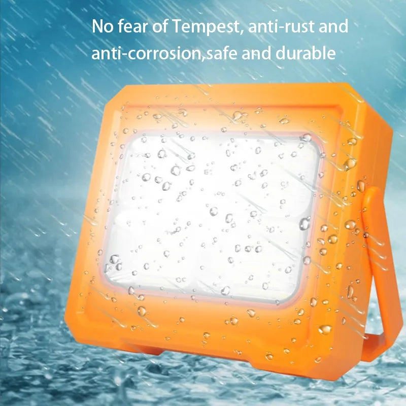 Solar Powered 124LED Work Light 3000mah Battery