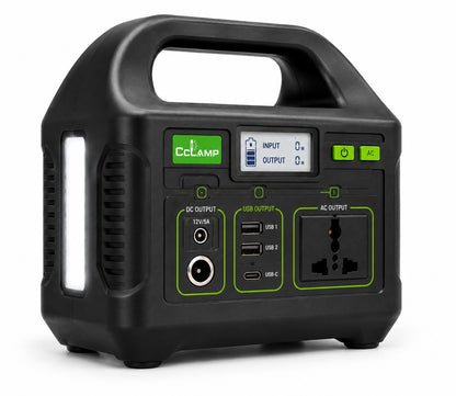 200W Portable Power Station 128Wh Lithium Battery Backup with Pure Sine Wave AC Output, USB, USB-C, DC Ports & LED Light – Rechargeable Power Supply for Camping, Load Shedding, Travel & Emergency Use