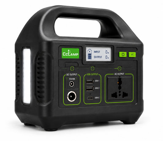 200W Portable Power Station 128Wh Lithium Battery Backup with Pure Sine Wave AC Output, USB, USB-C, DC Ports & LED Light – Rechargeable Power Supply for Camping, Load Shedding, Travel & Emergency Use