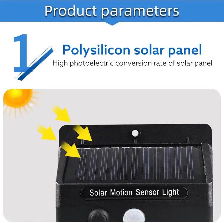96 LED Solar Powered Sensor Wall Light
