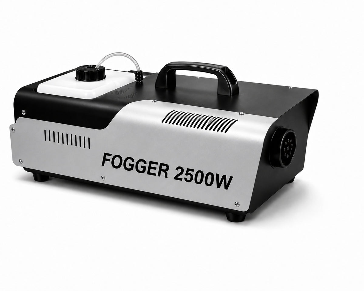 Fogger 2500W Professional Smoke Machine with Large Fluid Tank, Fast Heat-Up, High Fog Output & Carry Handle for Stage, DJ, Events, Parties and Live Shows