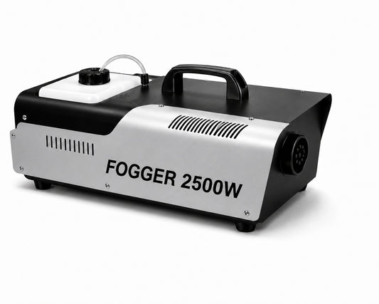 Fogger 2500W Professional Smoke Machine with Large Fluid Tank, Fast Heat-Up, High Fog Output & Carry Handle for Stage, DJ, Events, Parties and Live Shows