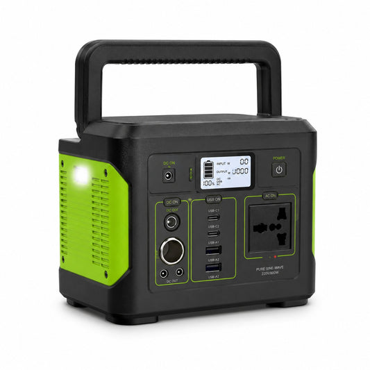 CcLAMP CL-8003 300W Portable Power Station 1488Wh Lithium Battery Backup with AC Output, USB Ports, DC Output, LED Light & Solar Charging Support