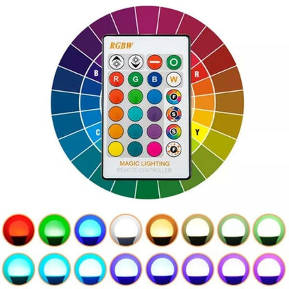 RGB 15W LED Colour Changing Lamp Dimmable Magic Bulb with Remote