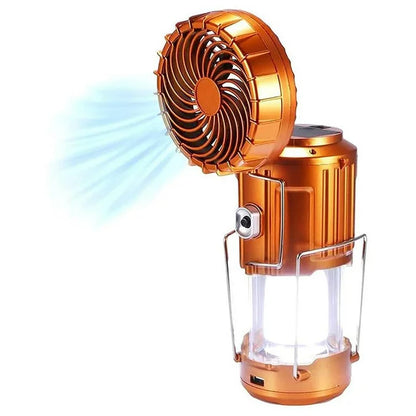 Rechargeable Solar Powered Camping Light With Fan