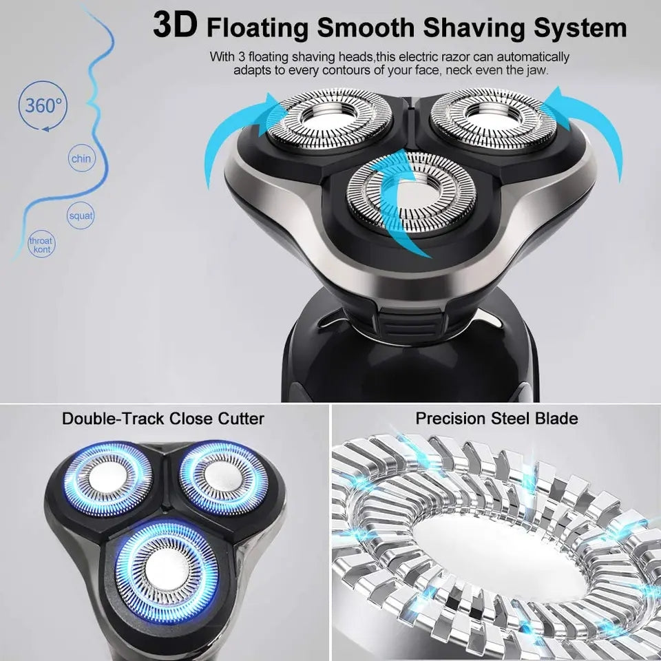 800Mah Electric Rechargeable Shaver With Battery Level LCD Display
