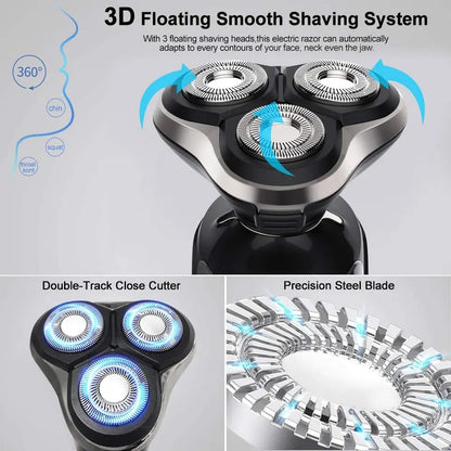 800Mah Electric Rechargeable Shaver With Battery Level LCD Display