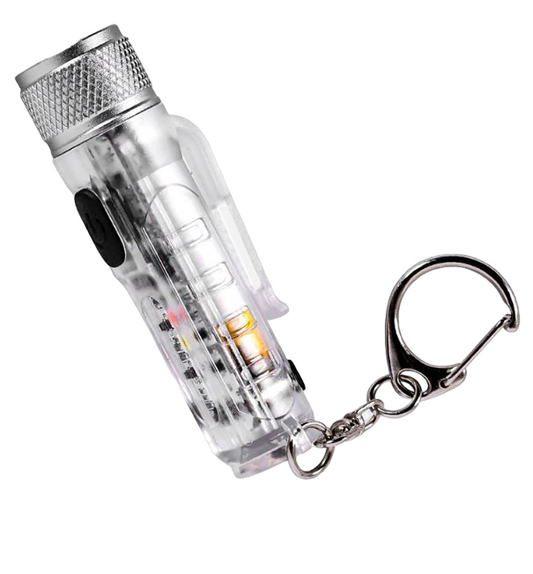 Mini Transparent Magnetic Flashlight Keychain