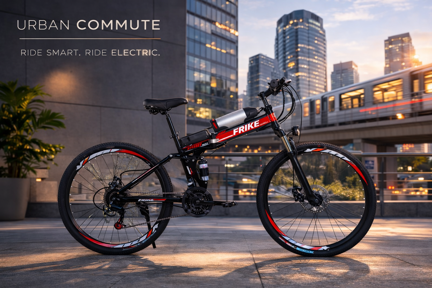 26” 48V 250W Foldable Electric Mountain Bike – 8Ah Lithium Battery, Front Suspension & Disc Brakes
