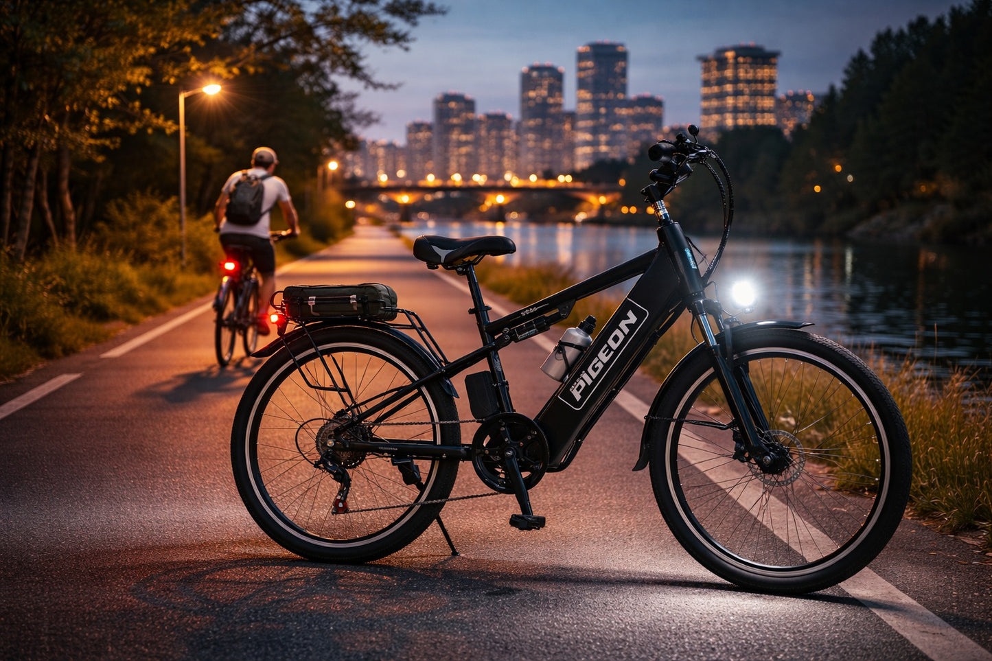 48V 250W Electric Commuter Bike (BLACK) – 48V 8Ah Lithium Battery, 26” Wheels, Rear Rack & Disc Brakes