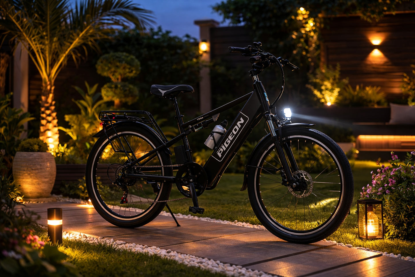 48V 250W Electric Commuter Bike (BLACK) – 48V 8Ah Lithium Battery, 26” Wheels, Rear Rack & Disc Brakes