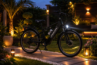 48V 250W Electric Commuter Bike (BLACK) – 48V 8Ah Lithium Battery, 26” Wheels, Rear Rack & Disc Brakes