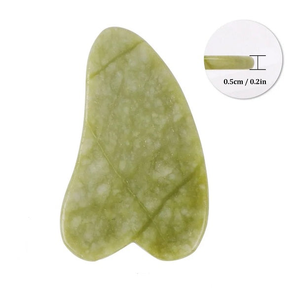 Natural Jade Stone Massage Roller and Gua-Sha Massager For The Face