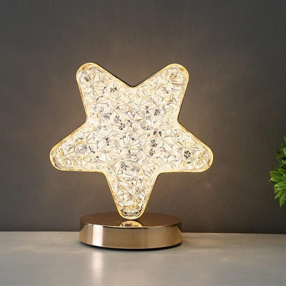 Rechargeable 3 LED Mode Star Light Table Lamp
