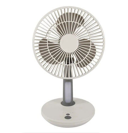 Rechargeable Battery Operated 5W Desktop Fan With LED Light