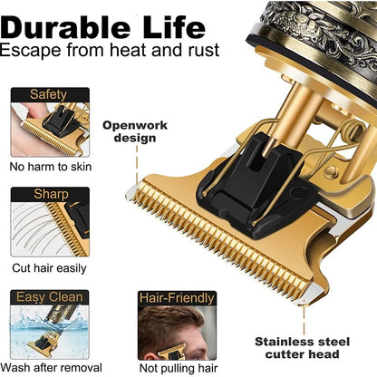 Professional LCD Display USB Charging Hair Trimmer 1200Mah