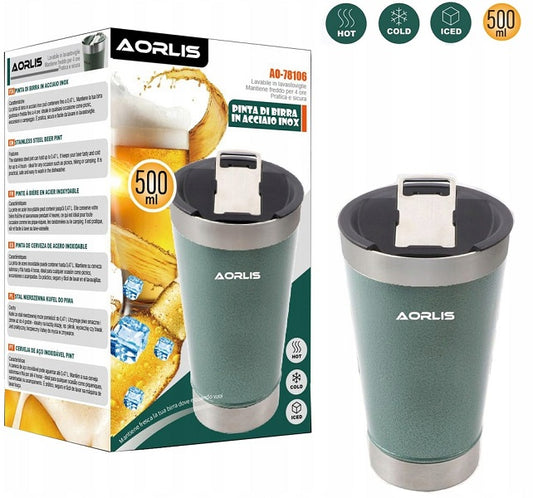 500ml Stainless Steel Beer Pint Tumbler
