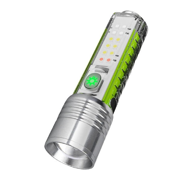 Magnetic Zoom Flashlight With UV Light 6800mah Battery