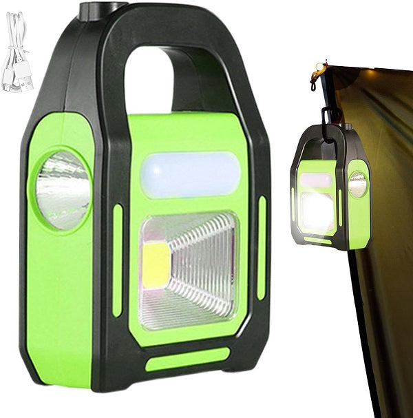 5W Rechargeable Solar Powered LED + COB Emergency Work Light