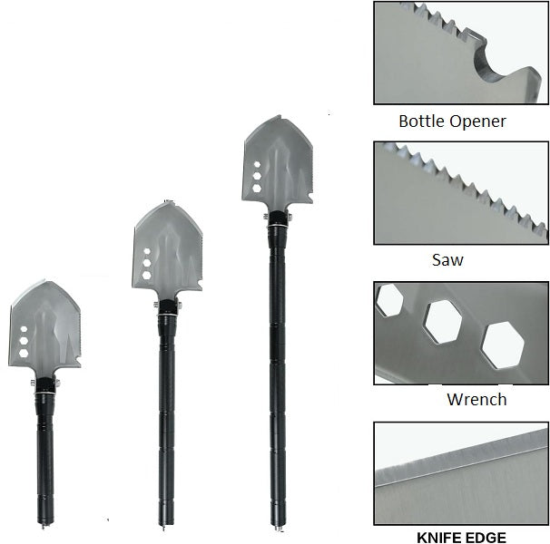 Multifunction Tactical Shovel Folding Camping Survival Emergency Tools