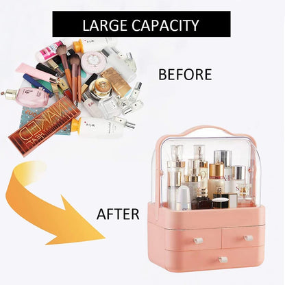 Cosmetics Storage Case With 3 Drawers