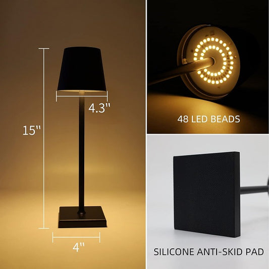 USB-C Rechargeable 3 Color Stepless Dimmable Table Lamp