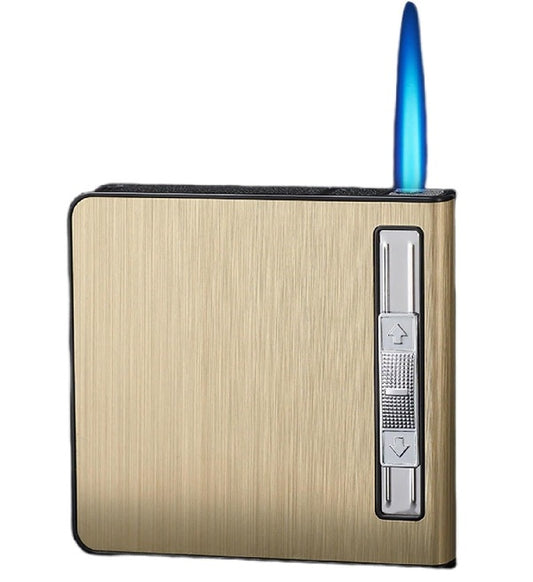 20 Fots Cigarette Holder Case With Gas Refillable Lighter