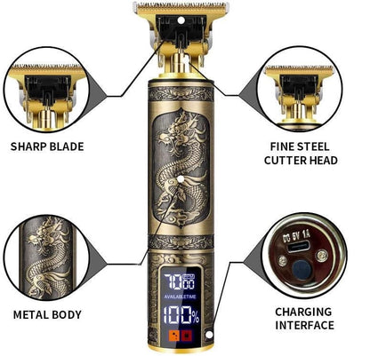 Rechargeable Digital Display Hair Artist Trimmer 1200Mah