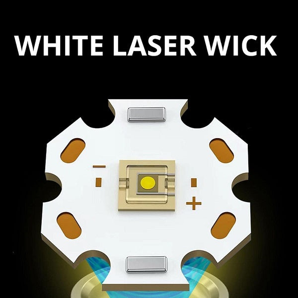 Magnetic Zoom Flashlight With UV Light 6800mah Battery