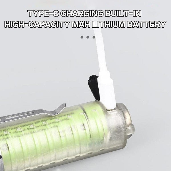 Magnetic Zoom Flashlight With UV Light 6800mah Battery