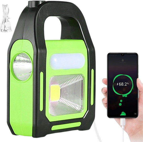 5W Rechargeable Solar Powered LED + COB Emergency Work Light
