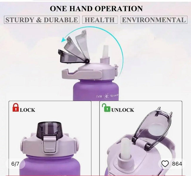 8 Set Of 3 Motivational Water Bottle