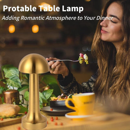 Rechargeable Mushroom Shaped White LED Table Lamp