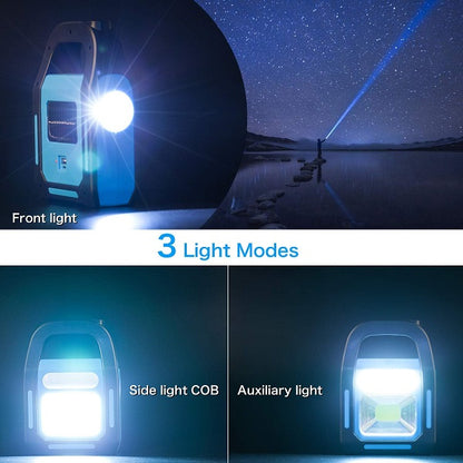 Rechargeable Solar Powered LED 3W + COB +Tube Work Light