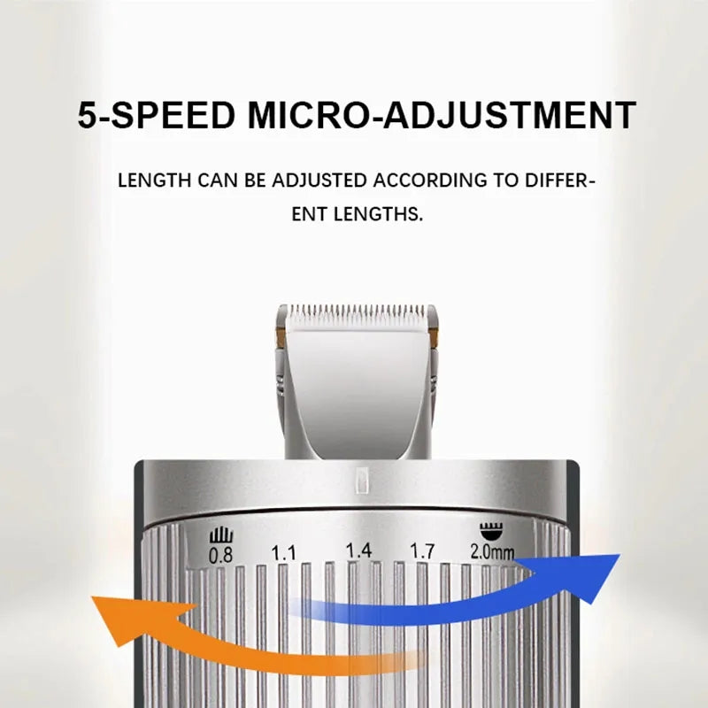 Rechargeable Hair Trimmer With Level Adjustments