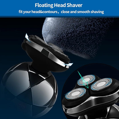 USB Rechargeable 5W Round Shaver With Digital Display