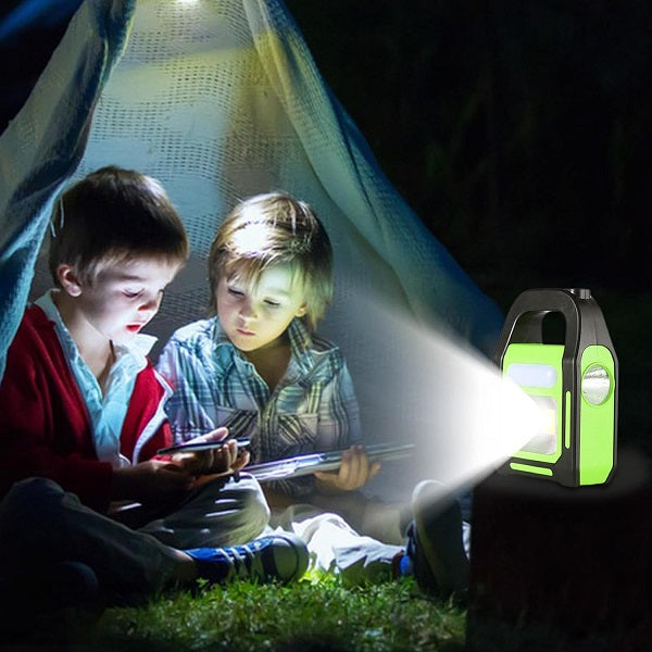 5W Rechargeable Solar Powered LED + COB Emergency Work Light