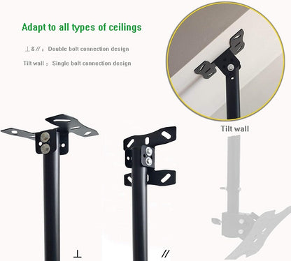 Telescopic 14-42″ Flat Panel Tilt Ceiling TV Bracket