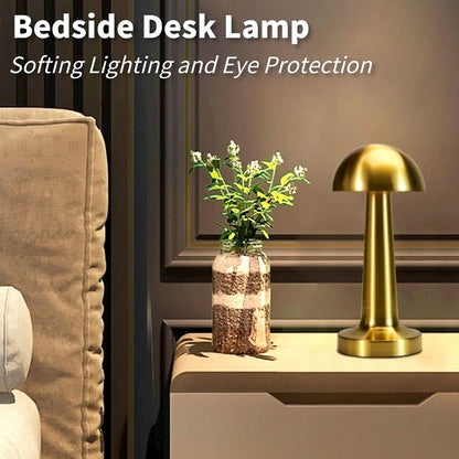 Rechargeable Mushroom Shaped White LED Table Lamp