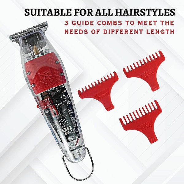 Transparent LCD Display USB Charging Hair Trimmer