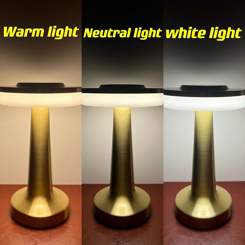 Rechargeable Barbell Shaped LED White Table Lamp