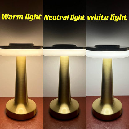 Rechargeable Barbell Shaped LED White Table Lamp
