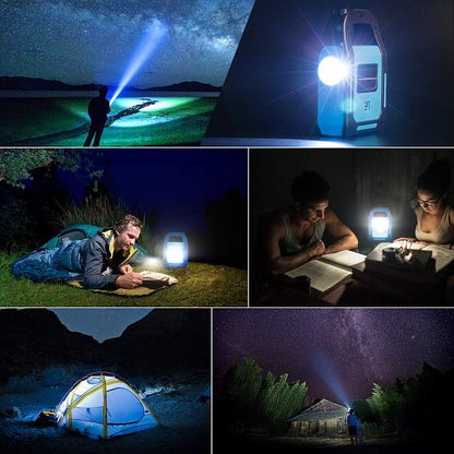 Rechargeable Solar Powered LED 3W + COB +Tube Work Light