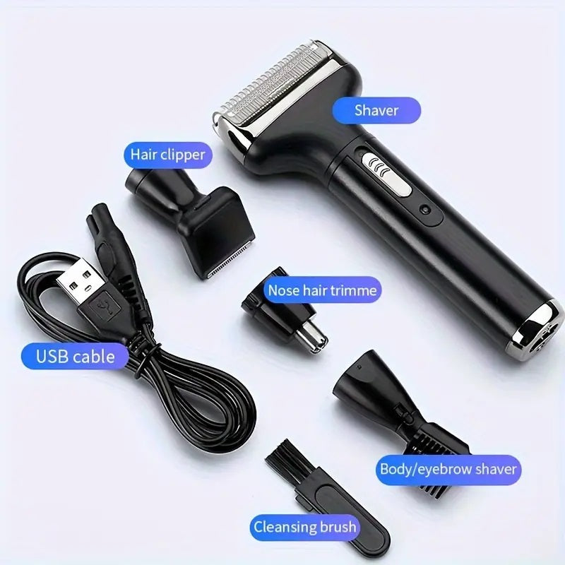 Rechargeable 4-In-1 Men’s Shaving Grooming Kit