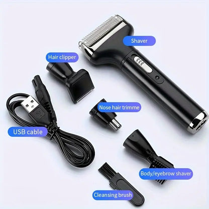 Rechargeable 4-In-1 Men’s Shaving Grooming Kit